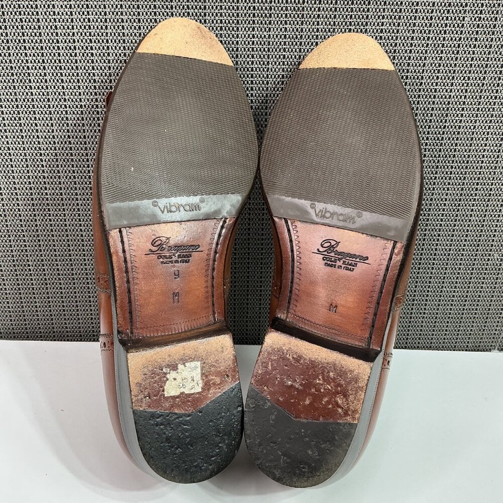 Cole Haan Men's Bragano Made in Italy Brown Leather Shoes Size 9M - Picture 7 of 8